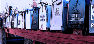 a row of mailboxes