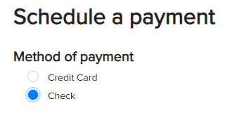 Schedule a Payment
