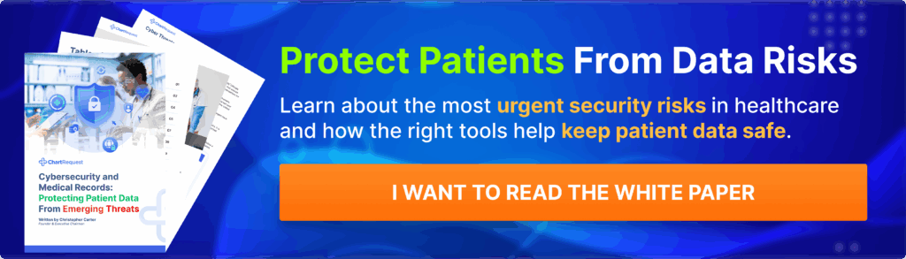 Preview of a white paper about medical record security. Click to access the white paper.
