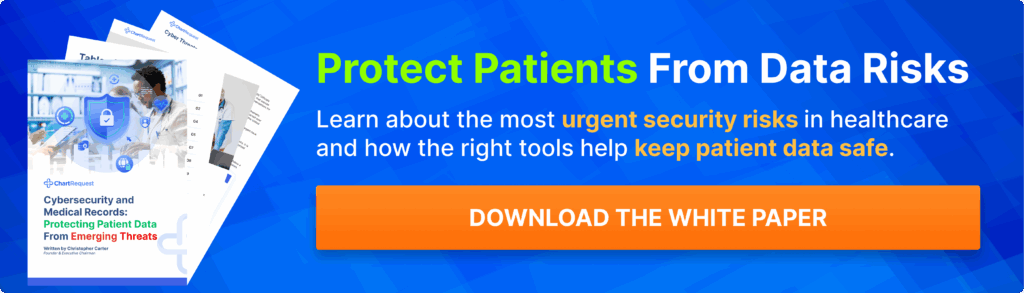 Preview of a white paper about medical record security. Click to access the white paper.